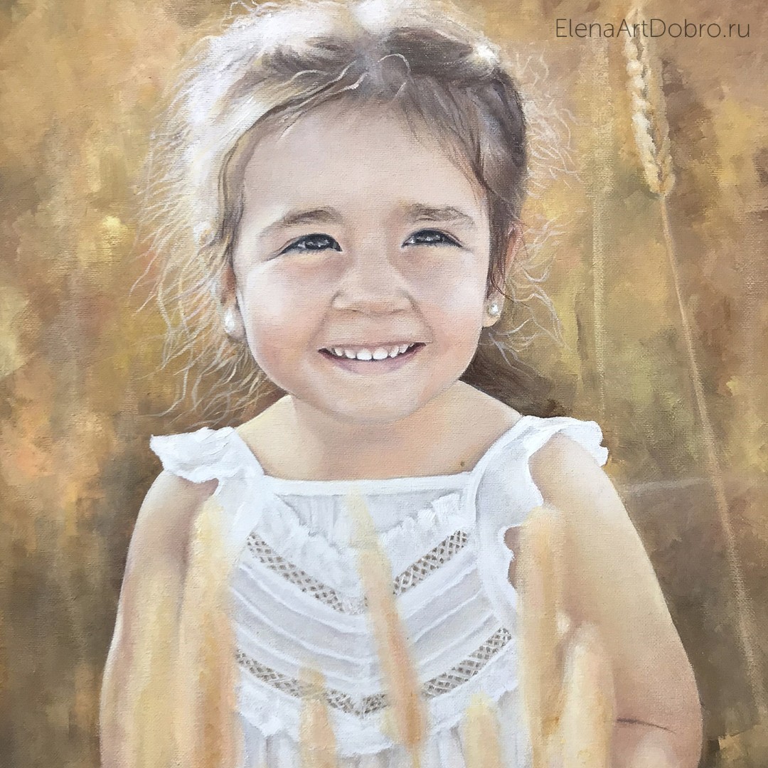 Портрет девочки Дарины в пшеничном поле